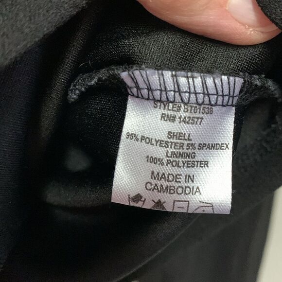 Blashe Black Hook and Eye with Chiffon Long Sleeves Crop Top Size S - Picture 4 of 14